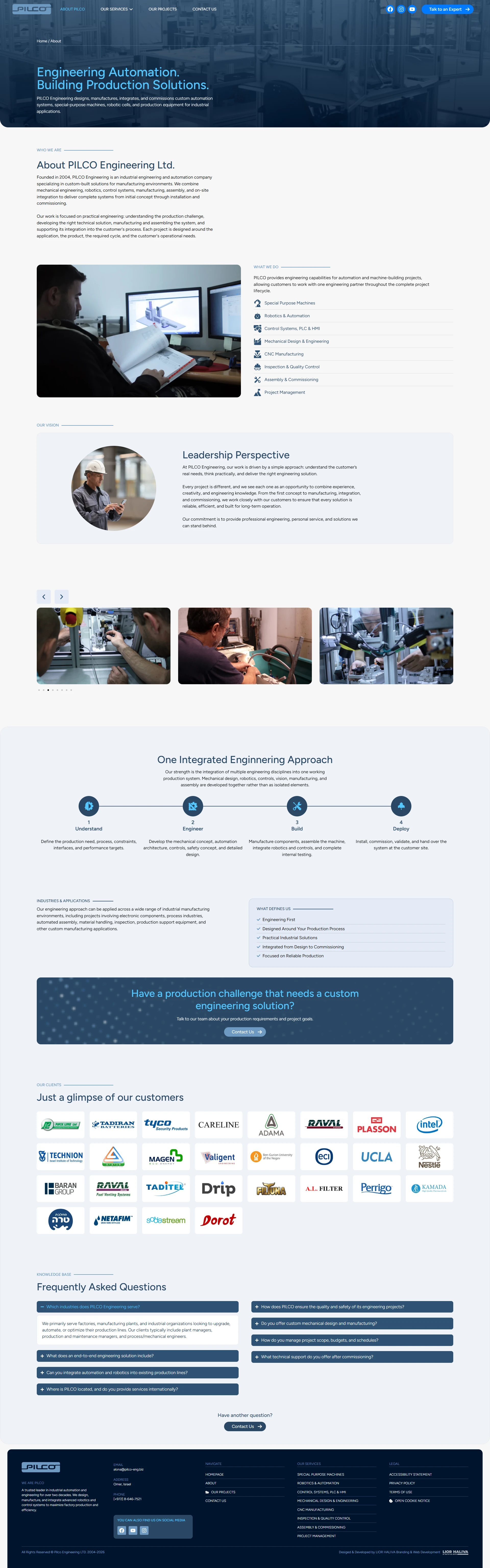 Pilco Engineering about page