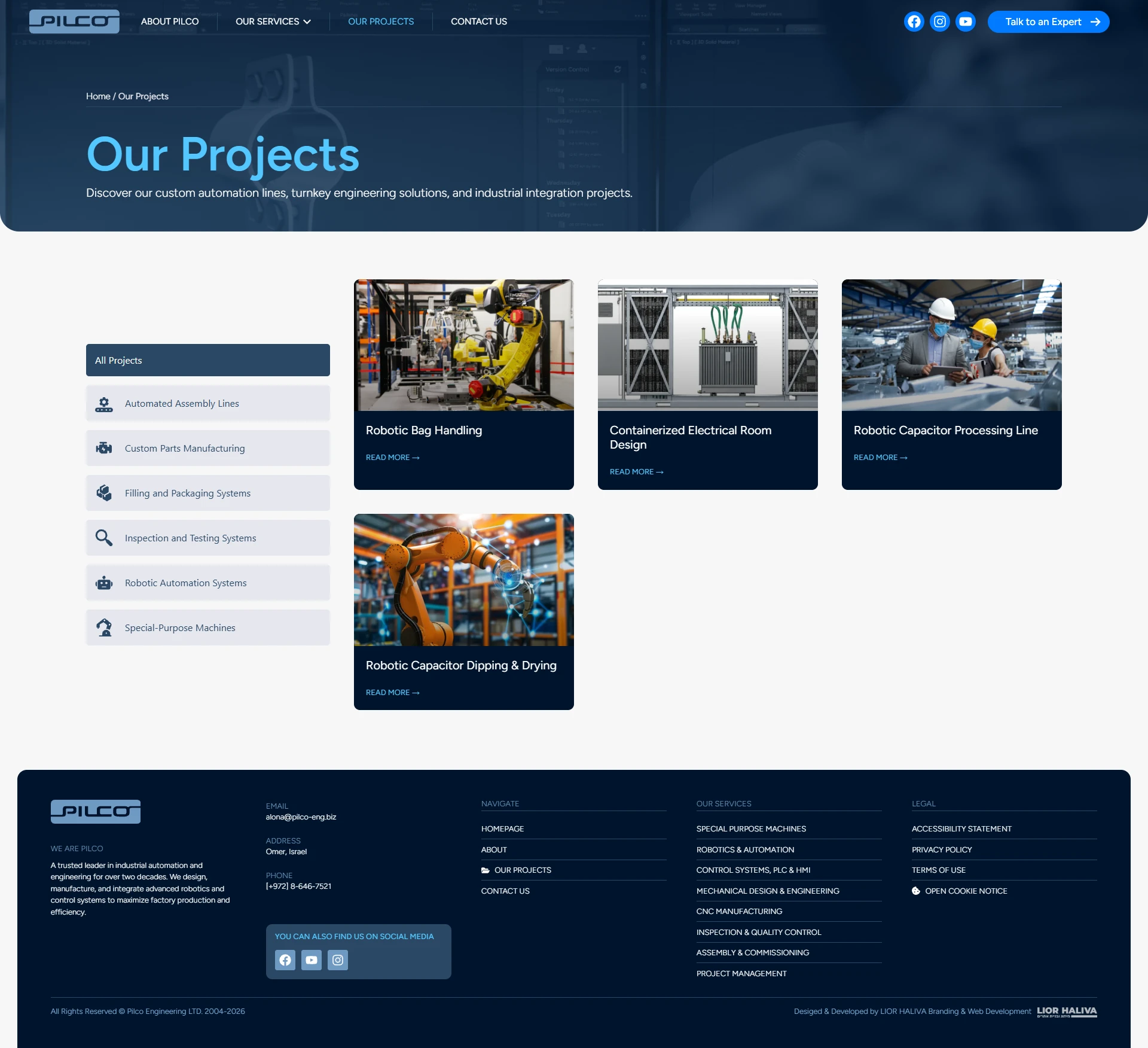 Pilco Engineering projects archive page